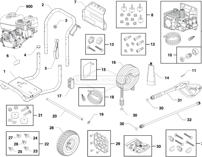 Husqvarna 4000 psi model 020756-00 power washer replacement parts & manual